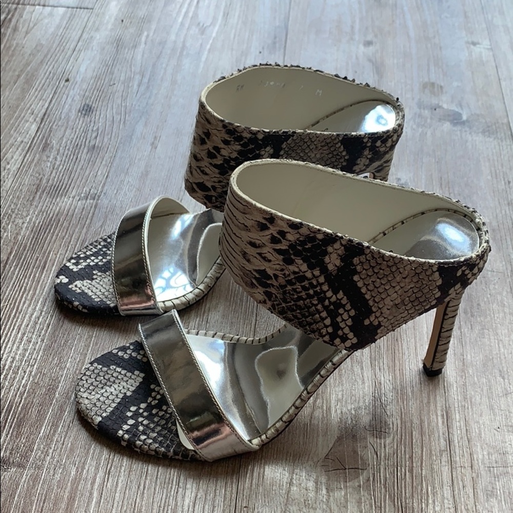 Stuart Weitzman Python Mule Sandals